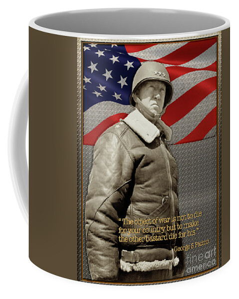General George S Patton Coffee Mug featuring the photograph General George S Patton by Carlos Diaz