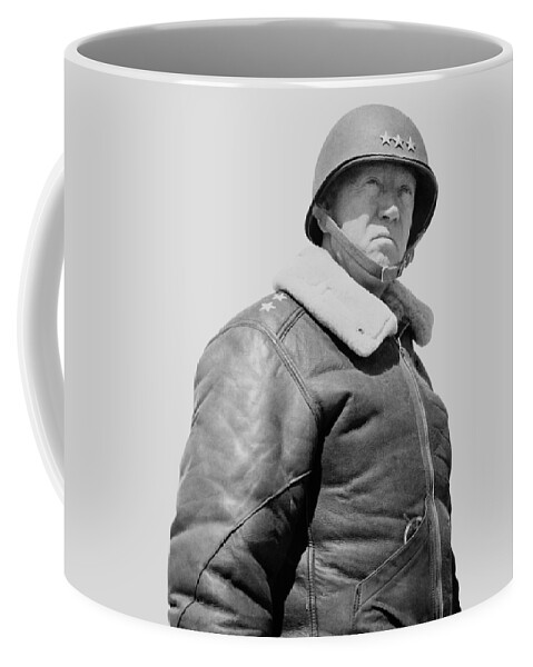 General Patton Coffee Mug featuring the photograph General George S. Patton by War Is Hell Store