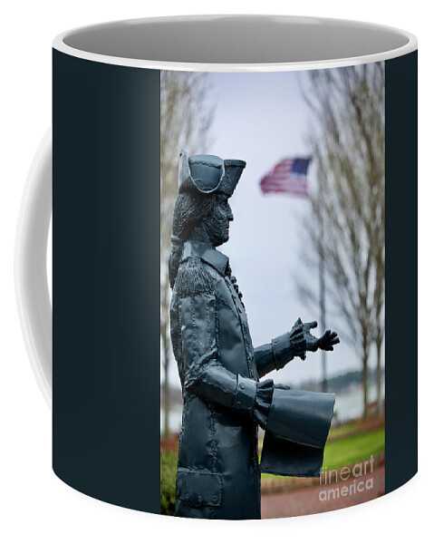 Yorktown Coffee Mug featuring the photograph General George Washington Statue in Yorktown by Rachel Morrison