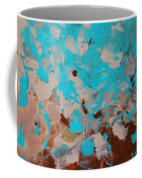 Blue Coffee Mug featuring the painting Generous by Preethi Mathialagan