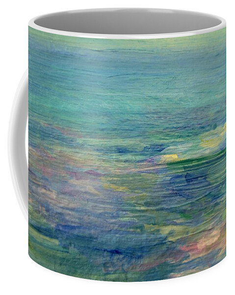 Water Art Coffee Mug featuring the painting Gentle Light on the Water by Mary Wolf