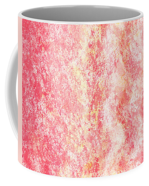 Gentle Wave Pink Abstract Coffee Mug featuring the painting Gentle Wave Pink Abstract by Irina Sztukowski