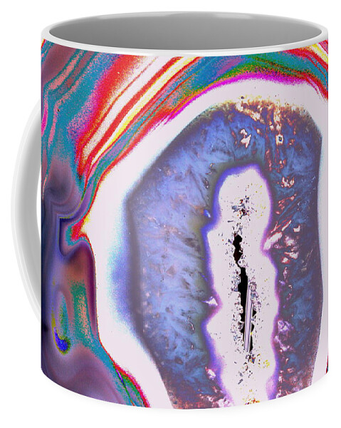 Geode Coffee Mug featuring the photograph Geode Abstract by M Diane Bonaparte