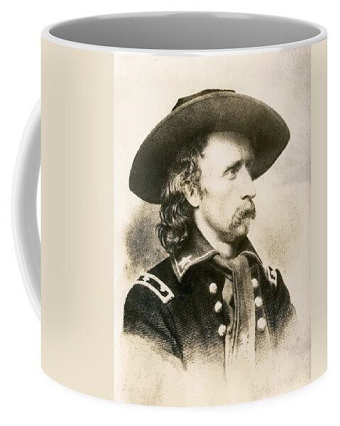 Custer Coffee Mug featuring the painting George Armstrong Custer by War Is Hell Store