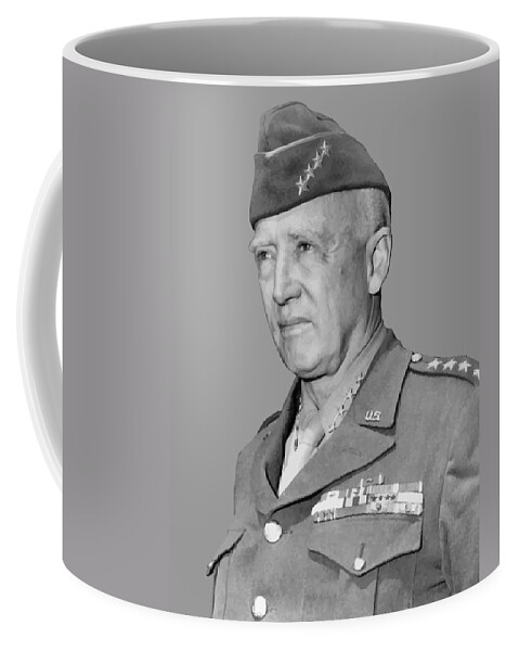General Patton Coffee Mug featuring the painting George S. Patton by War Is Hell Store