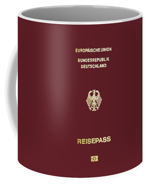 “passports” Collection Serge Averbukh Coffee Mug featuring the digital art German Passport Cover by Serge Averbukh