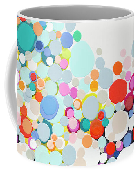 Abstract Coffee Mug featuring the painting Get Home Late by Claire Desjardins