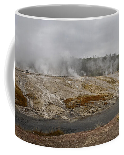 Wyoming Coffee Mug featuring the photograph Geyser Hill by Shirley Mitchell