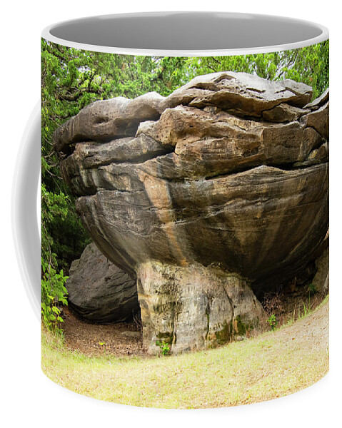 Mushroom Rock State Park Coffee Mug featuring the photograph Giant Mushroom by Bob Phillips