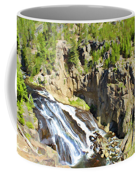 Waterfall Coffee Mug featuring the photograph Gibbon Falls by Lorraine Baum