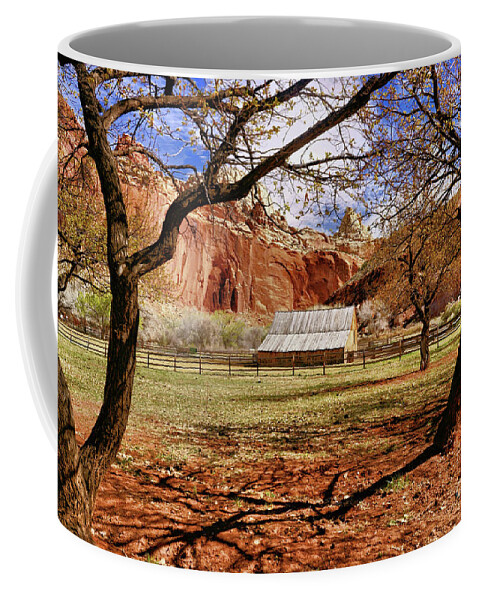 Capitol Reef Coffee Mug featuring the photograph Gifford Barn 3 by Roxie Crouch