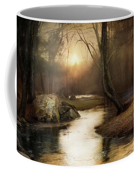Woodland Coffee Mug featuring the photograph Gilded Woodland by Robin-Lee Vieira