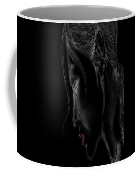 Girl In The Shadows Coffee Mug featuring the digital art Girl in the Shadows by Mark Taylor