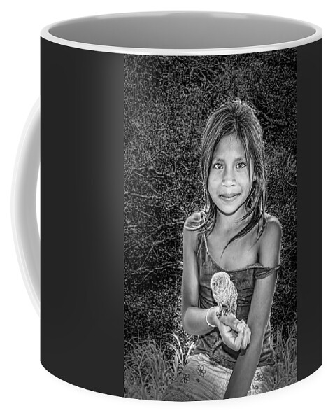 Amazon Coffee Mug featuring the photograph Girl With Her Pet by Maria Coulson