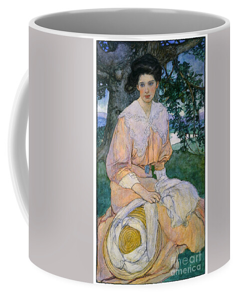 1908 Coffee Mug featuring the painting GISELE c1908 by Justus Miles Forman