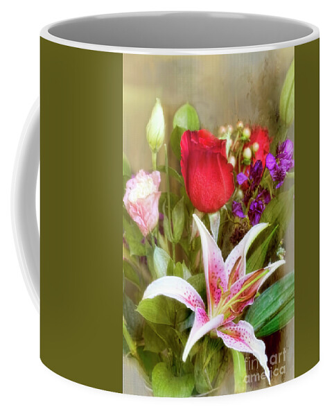 Bouquet Coffee Mug featuring the photograph Given With Love by Joan Bertucci