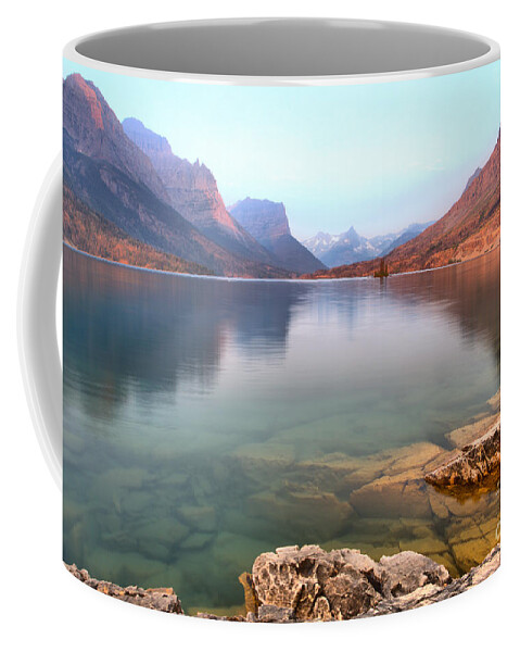 St Mary Coffee Mug featuring the photograph Glacier St. Mary Sunrise Morning by Adam Jewell