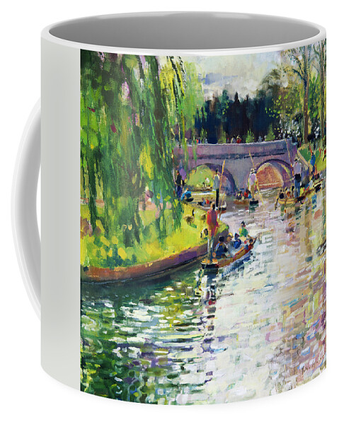Punt Coffee Mug featuring the painting Glad Green Summer by Peter Graham