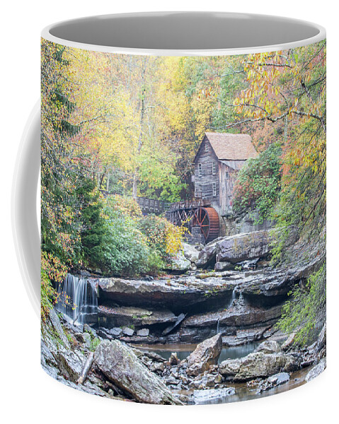Photosbymch Coffee Mug featuring the photograph Glade Creek Grist Mill in Autumn by M C Hood