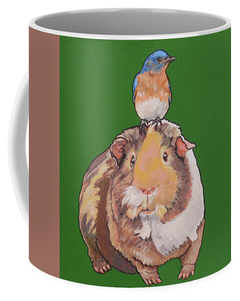 Guinea Pig Coffee Mug featuring the painting Gladys the Guinea Pig by Sharon Cromwell
