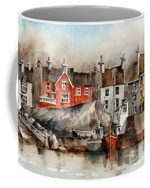  Coffee Mug featuring the painting Glandore Harbour, Cork... x111 by Val Byrne
