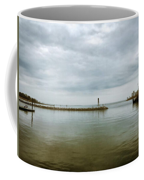 Gloomy Coffee Mug featuring the photograph Gloom on the Bay by Chris Montcalmo