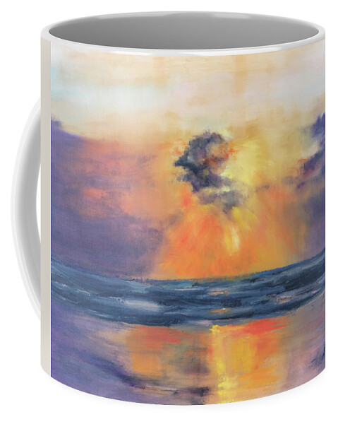 Water Coffee Mug featuring the painting Glorious Ending by Nancy Basinski