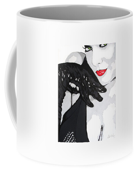 Pinup Coffee Mug featuring the painting Gloves and a Smile by Dale Loos Jr
