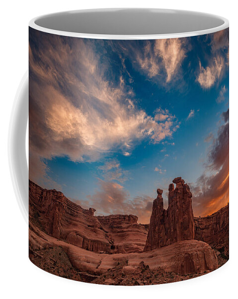 Sunset Coffee Mug featuring the photograph Glowing Gossips by Darren White