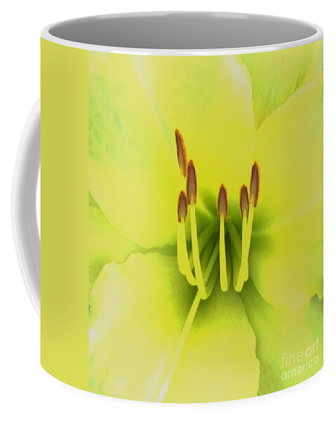 Lily Coffee Mug featuring the photograph Glowing by Jan Gelders