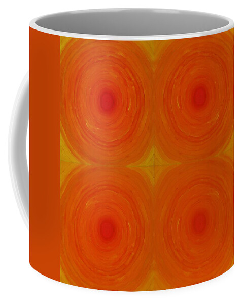 Glowing Coffee Mug featuring the digital art Glowing orange by Christopher Rowlands
