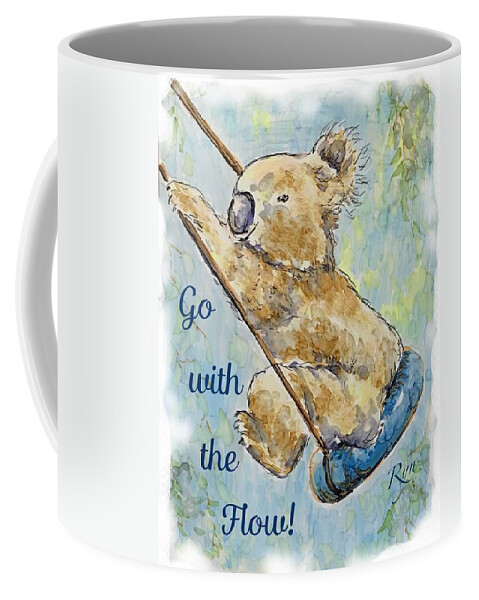 Go Coffee Mug featuring the painting Go with the Flow by Ryn Shell