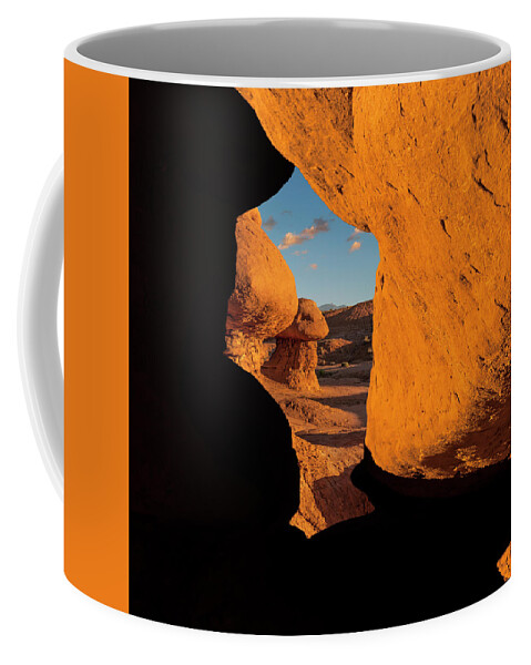 Goblin Valley State Park Coffee Mug featuring the photograph Goblin Valley Look Through by Gary Warnimont