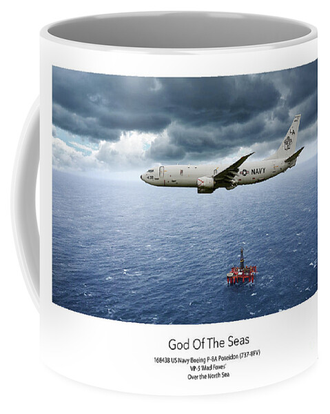 P-8 Poseidon Coffee Mug featuring the digital art God Of The Seas by Airpower Art