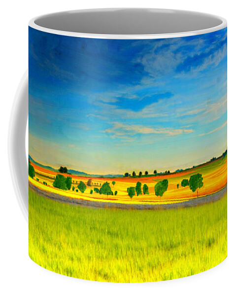 Bruce Coffee Mug featuring the painting Gods Golden Glory by Bruce Nutting