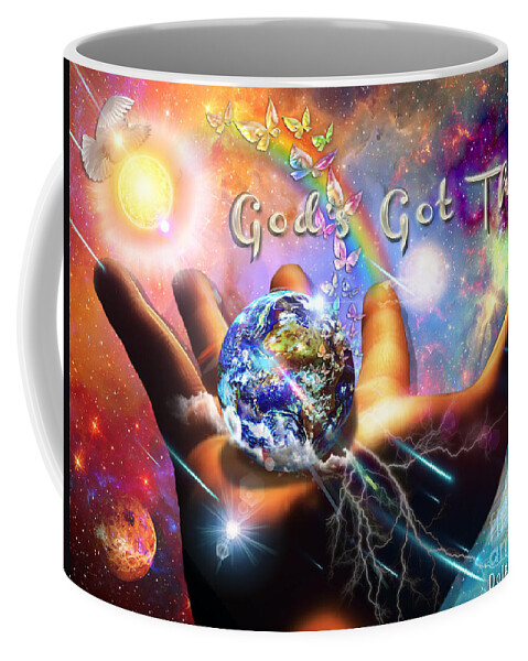 God's Got This Coffee Mug featuring the digital art God's Got This by Dolores Develde