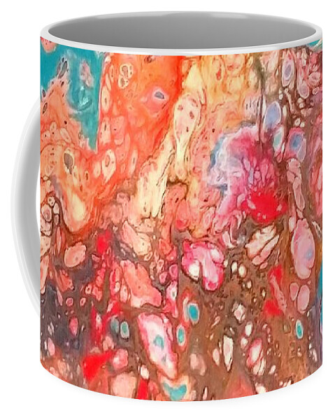 Abstract Coffee Mug featuring the painting Waiting for Irma by Gertrude Palmer