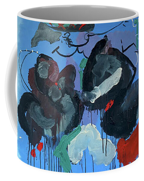Blue Coffee Mug featuring the painting Going Down by Peregrine Roskilly
