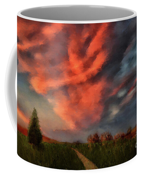 Sunset Coffee Mug featuring the digital art Going Home by Lois Bryan