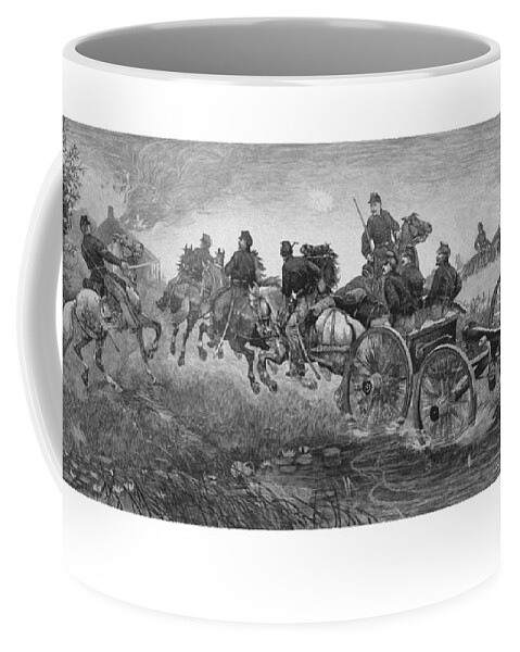 Civil War Coffee Mug featuring the drawing Going Into Battle - Civil War by War Is Hell Store