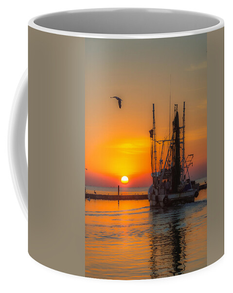 Marina Coffee Mug featuring the photograph Going Out To Sea by Leticia Latocki