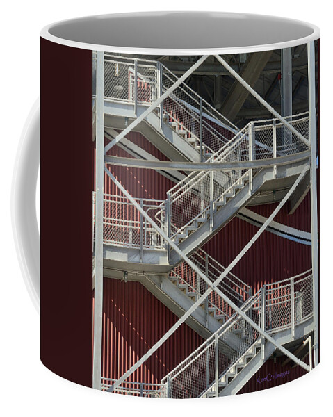 Metal Stairs Coffee Mug featuring the photograph Going Up by Kae Cheatham