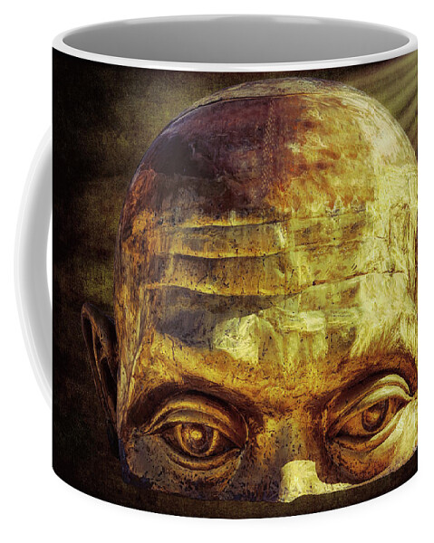 Buddha Coffee Mug featuring the photograph Gold Face by Adrian Evans