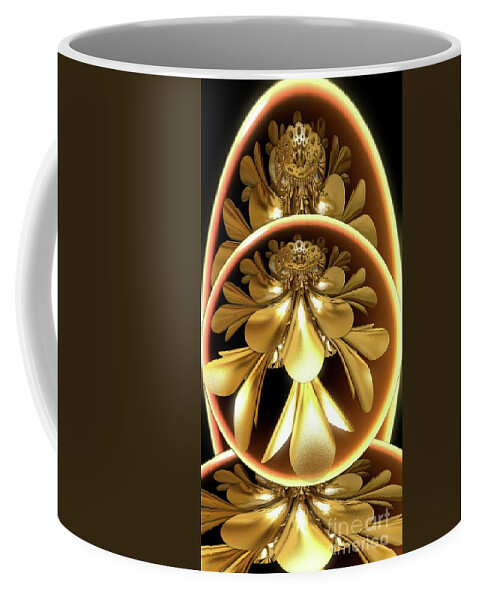 Bells Coffee Mug featuring the digital art Gold Lacquer by Ronald Bissett