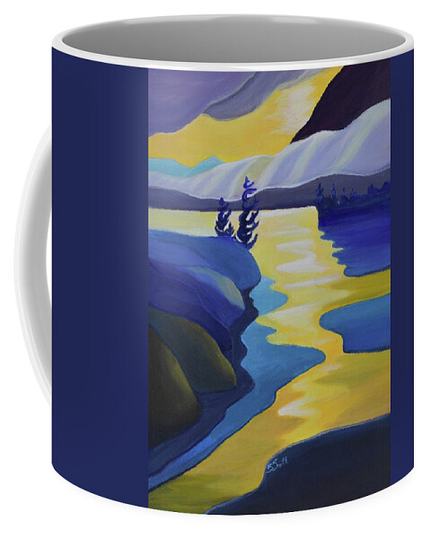 Group Of Seven Coffee Mug featuring the painting Gold Rush by Barbel Smith