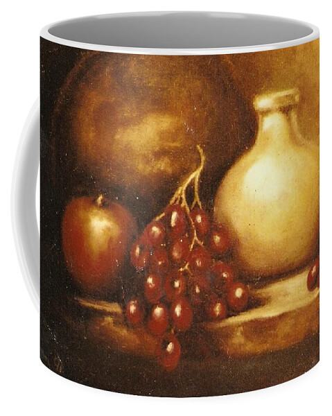 Still Life Coffee Mug featuring the painting Golden Carafe by Jordana Sands