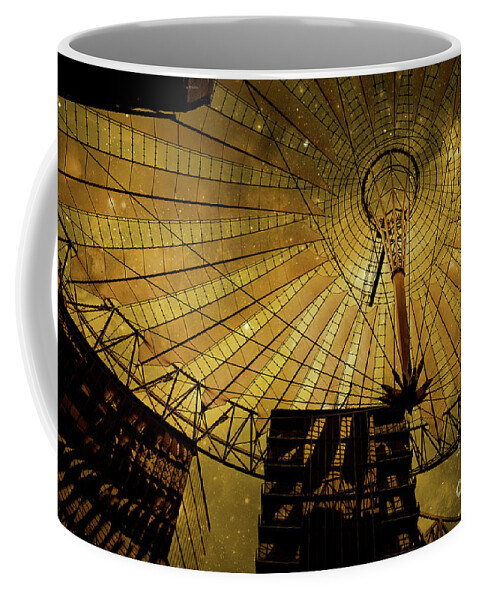 Universe Coffee Mug featuring the photograph Golden Cosmic Berlin by Brenda Kean