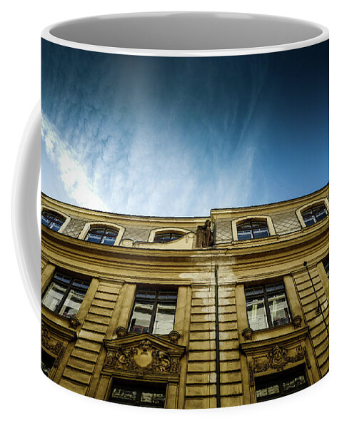 Prague Coffee Mug featuring the photograph Golden Facade by M G Whittingham