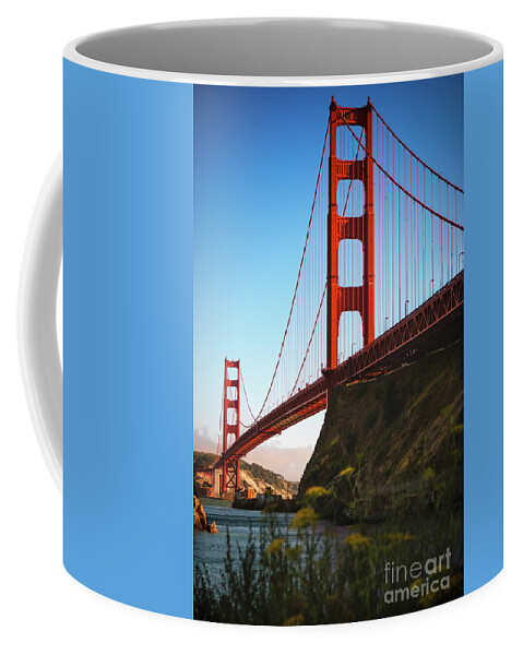 Sfo Coffee Mug featuring the photograph Golden Gate Bridge Sausalito by Doug Sturgess