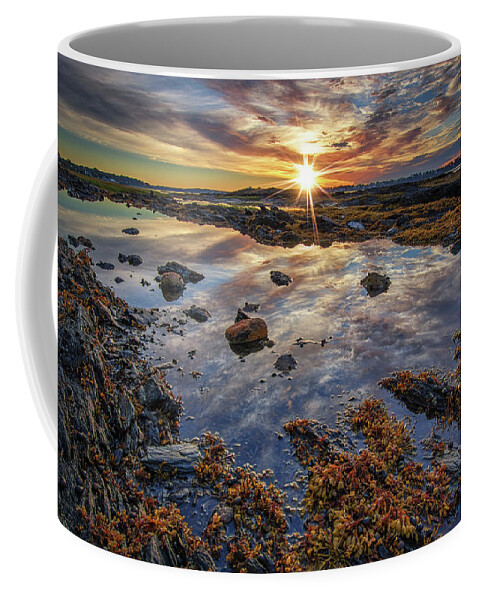 Harpswell Maine Coffee Mug featuring the photograph Golden Hour at Pott's Point by Kristen Wilkinson